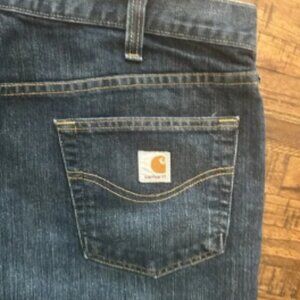 Carhartt Jeans Mens 40x34 Blue Denim Traditional Straight Leg Workwear